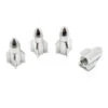 Bouchon De Valve Missile Argent En Aluminium - Par 4