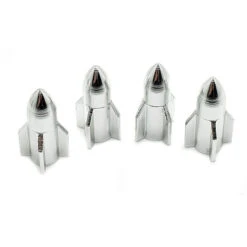 Bouchon De Valve Missile Argent En Aluminium - Par 4 -Super B Soldes bouchon de valve missile argent en aluminium par 4 2