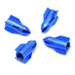 Bouchon De Valve Missile Bleu En Aluminium - Par 4 -Super B Soldes bouchon de valve missile bleu en aluminium par 4 2
