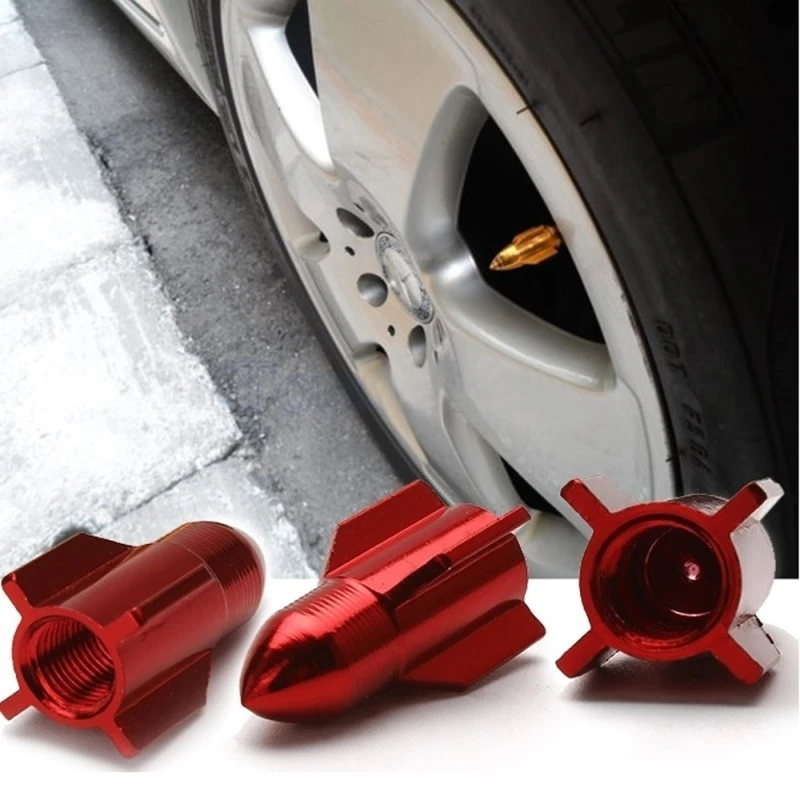 Bouchon De Valve Missile Doré En Aluminium - Par 4 2 Bouchon De Valve Missile Doré En Aluminium - Par 4 – Image 2