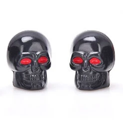 Bouchons Tête De Mort Noir Pour Valve Schrader Sur Roue De Vélo -Super B Soldes bouchons tete de mort noir pour valve schrader sur roue de velo 2