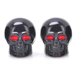 Bouchons Tête De Mort Noir Pour Valve Schrader Sur Roue De Vélo -Super B Soldes bouchons tete de mort noir pour valve schrader sur roue de velo 3