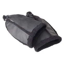 Manchons BASIL Noirs En Cuir Végétal Pour Guidon Vélo