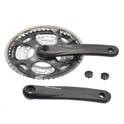 SUNRACE Pédalier 7/8 Vitesses 48-38-28 Dents Avec Cache Pédalier -Super B Soldes pedalier 7 8 vitesses 48 38 28 dents avec cache pedalier 2