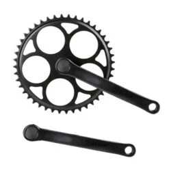 Messingschlager Pédalier Vélo Vintage Noir Singlespeed 44 Dents Pour Axe Carré