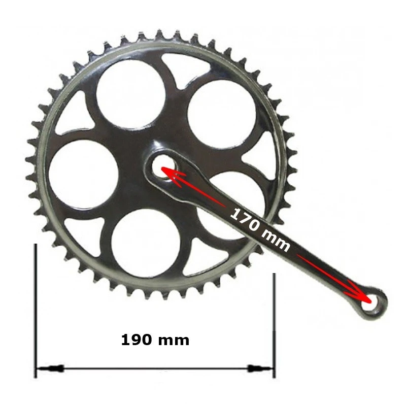 Messingschlager Pédalier Vintage Mono Plateau à Clavette 2 Messingschlager Pédalier Vintage Mono Plateau à Clavette – Image 2