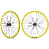 Roue Arriere Fixie Jante Jaune Moyeu Noir